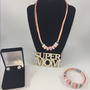 Beautiful Set Necklace Bracelet Earrings